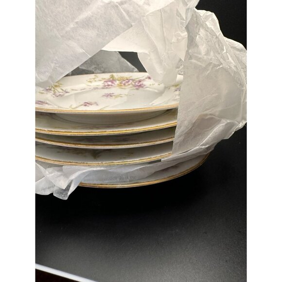 Antique Theodore Haviland Limoges France Antique Pink Floral 6.5" Plates c1903 - Picture 12 of 15